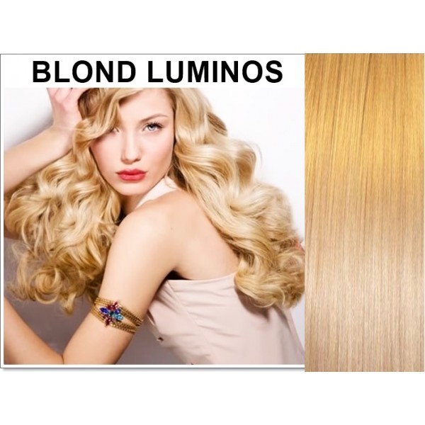 Extensii Clip-On Drept DeLuxe Blond Luminos