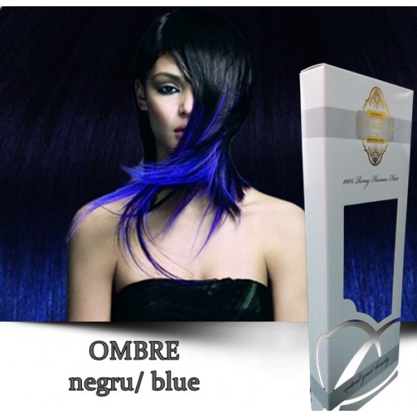 White Platinum Ombre Negru Blue White Platinum Ombre Negru Blue