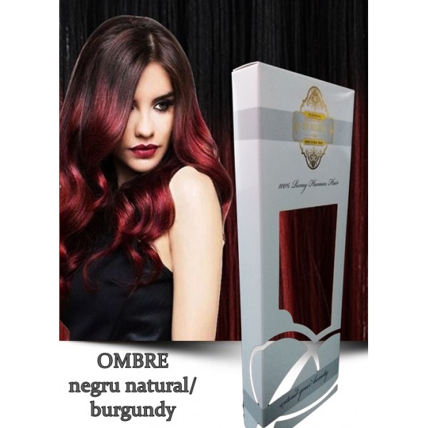 White Platinum Ombre Negru Natural Burgundy White Platinum Ombre Negru Natural Burgundy
